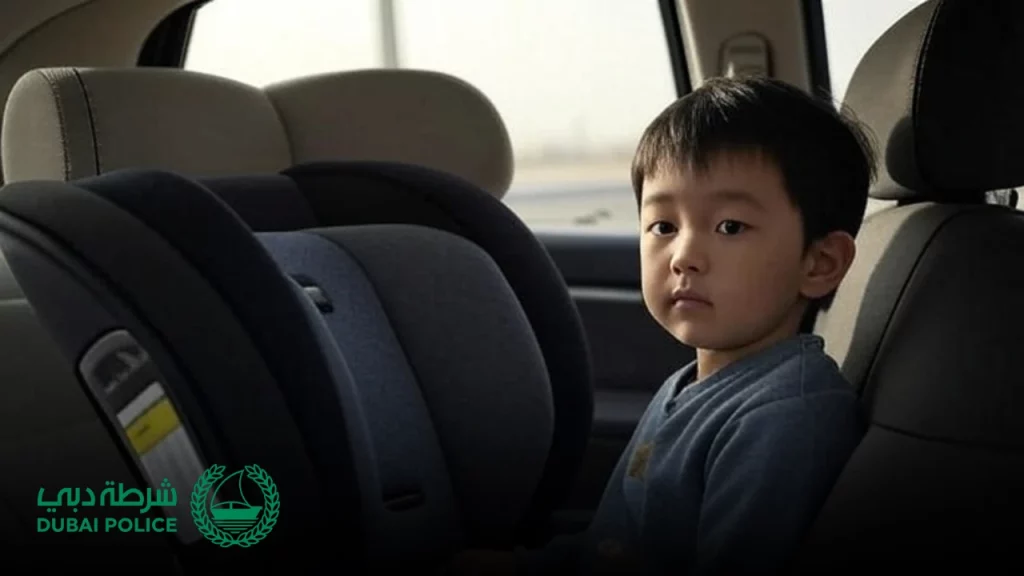 Dubai Police Warns Parents After Child Falls From Moving Car