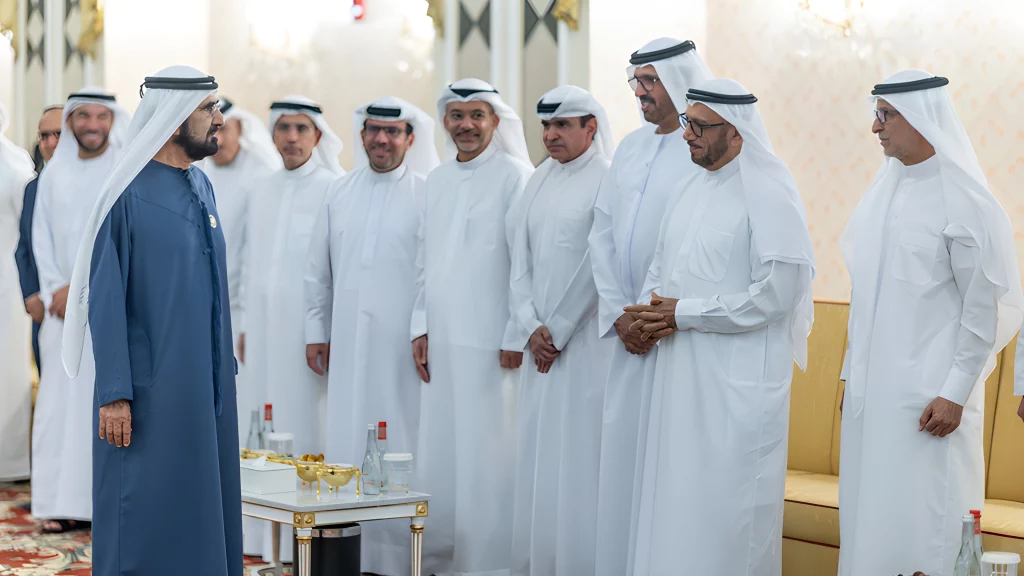 Sheikh Mohammed and Sheikh Mansour Meet in Dubai to Advance UAE Development Goals